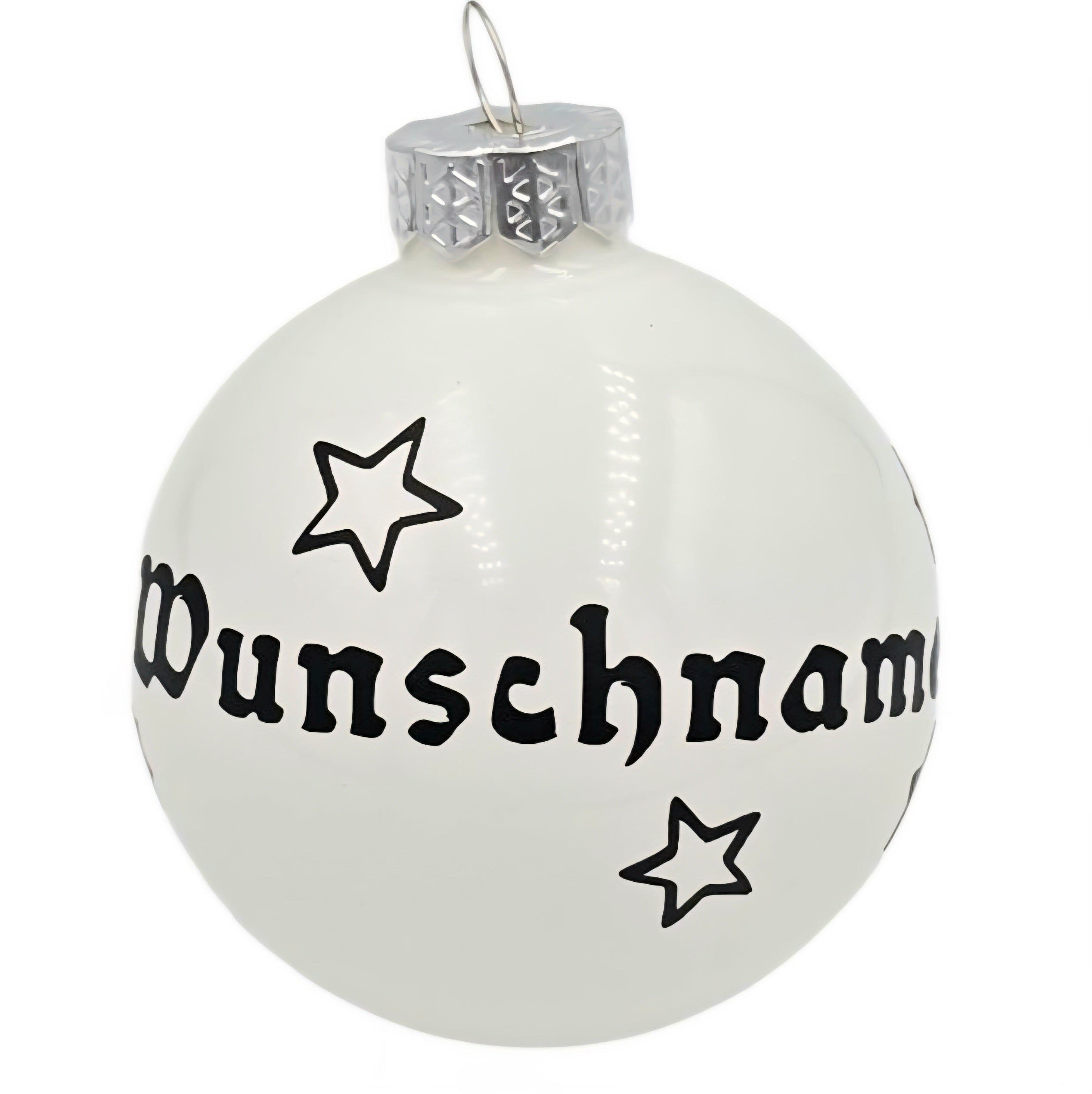 Personalisierte 6 cm Christbaumkugel mit Wunschname – handgefertigte Weihnachtsdeko aus Glas Verschiedene Ausführungen