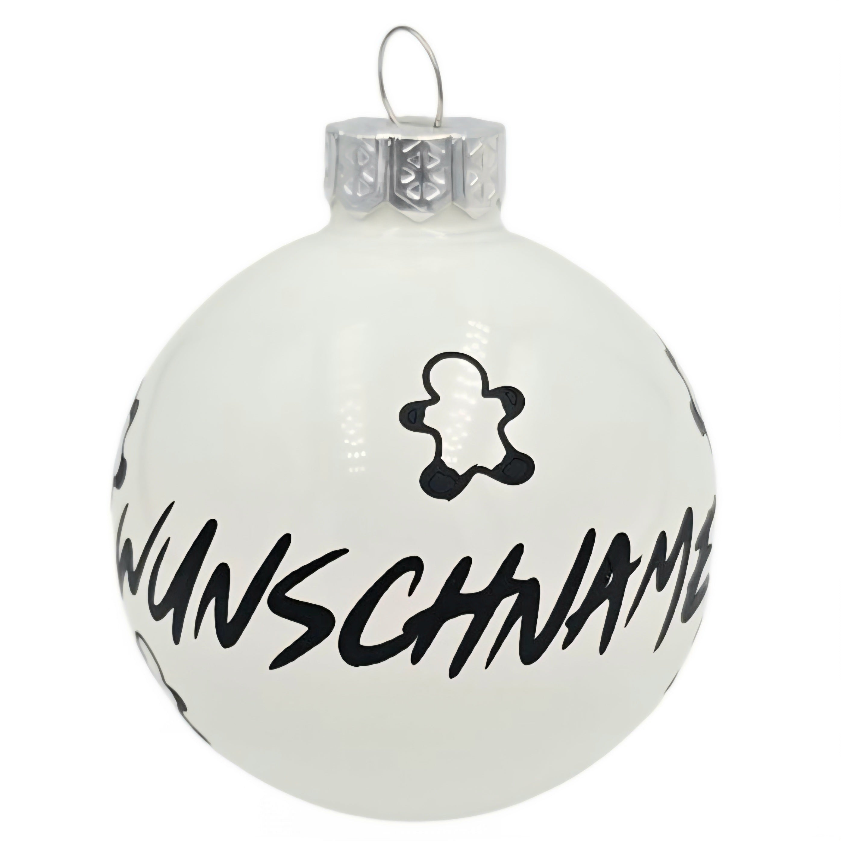 Personalisierte 6 cm Christbaumkugel mit Wunschname – handgefertigte Weihnachtsdeko aus Glas Verschiedene Ausführungen