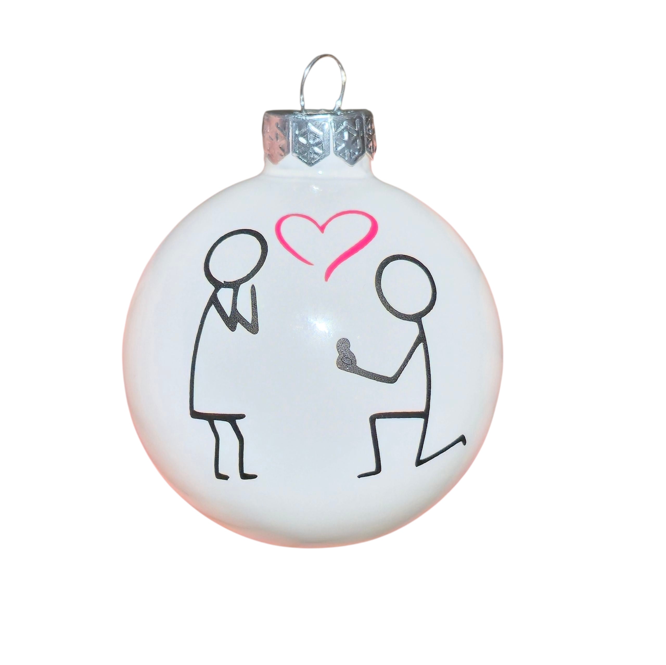 Christbaumkugel Marry Me Glas 6cm