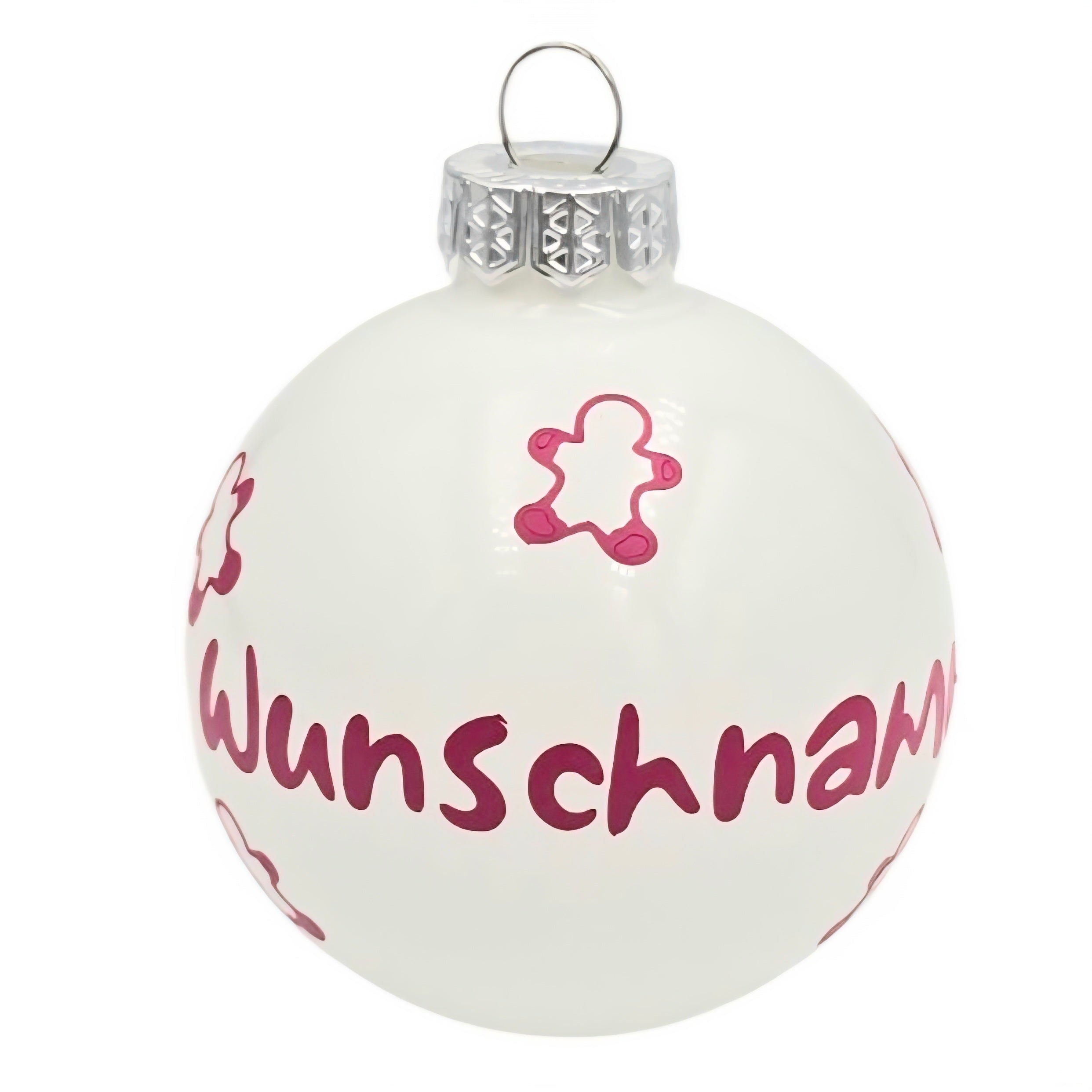 Personalisierte 6 cm Christbaumkugel mit Wunschname – handgefertigte Weihnachtsdeko aus Glas Verschiedene Ausführungen