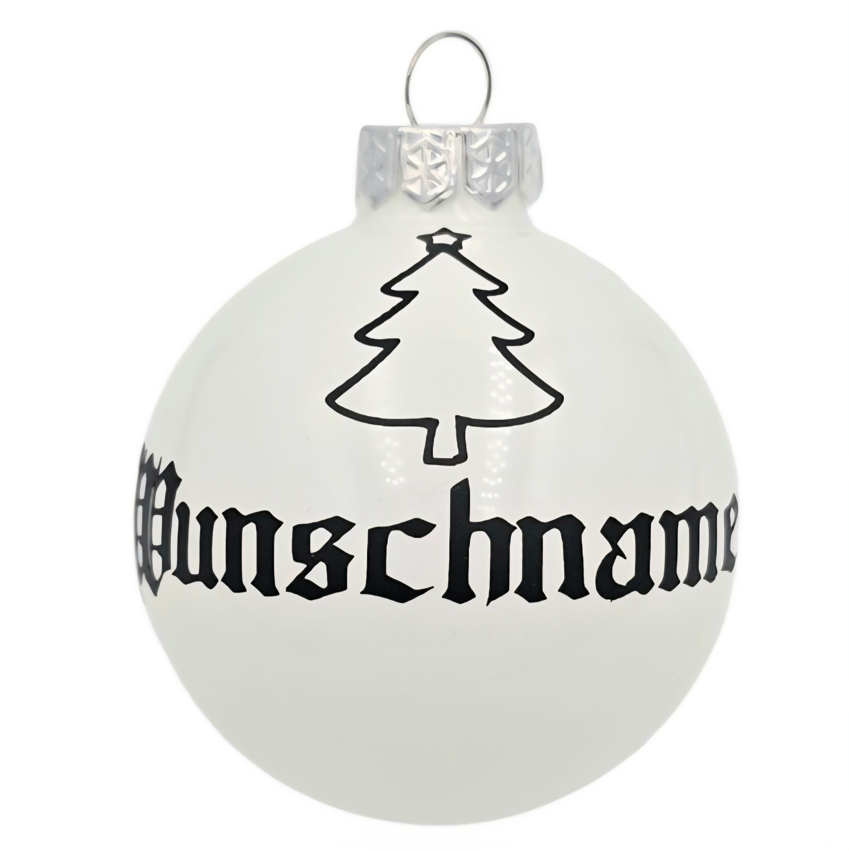 Personalisierte 6 cm Christbaumkugel mit Wunschname – handgefertigte Weihnachtsdeko aus Glas Verschiedene Ausführungen